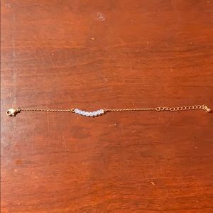 Blue beaded bracelet